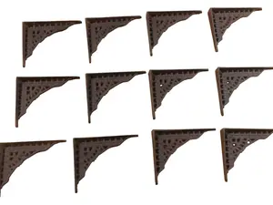 12 Antique Style Shelf Brace Wall Bracket Cast Iron Brackets SMALL 5 x 4 Restore