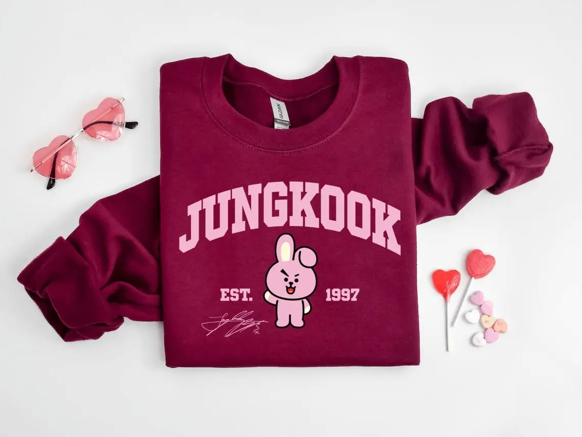 JK Est.1997 Sweatshirt, BT21 Chibi Cute Sweater, Gift for fan, KPOP tour 2026
