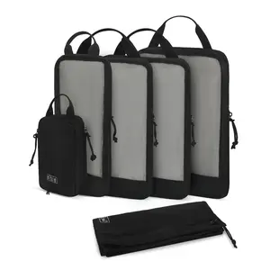 Hynes Eagle 6-Piece Lightweight Packing Cube Set - Nylon, Water-Resistant Luggage Organizers with Mesh Top, Zip Closure, Expandable Travel Organization Pouch for Travel, Lightweight Packing Cubes