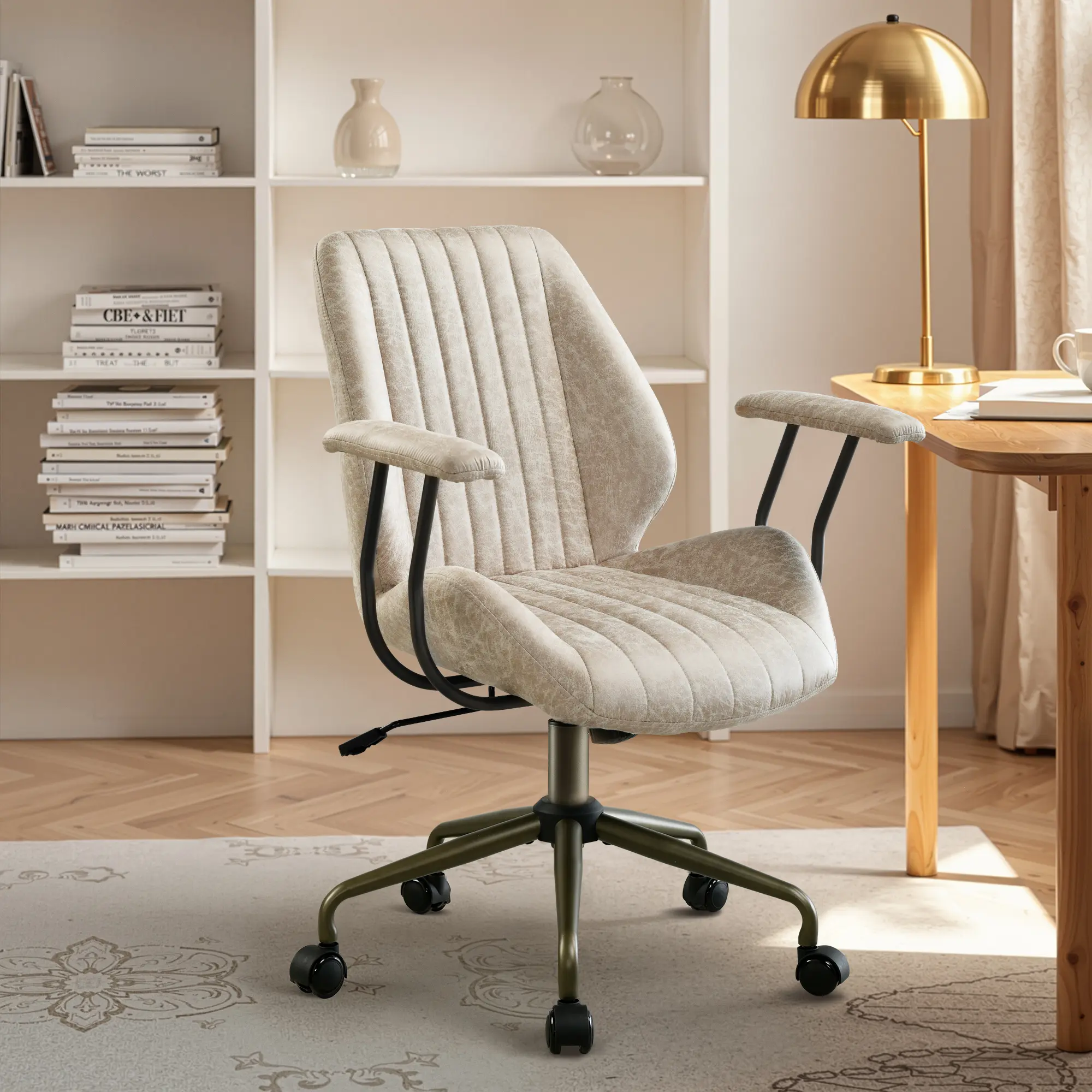 Mid Back Suede Beige