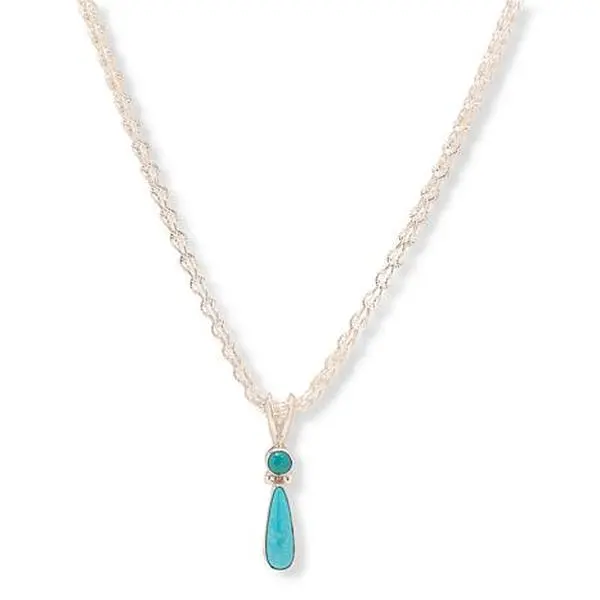 Mine Finds by Jay King Angel Peak Turquoise Sterling Silver Pendant with Chain