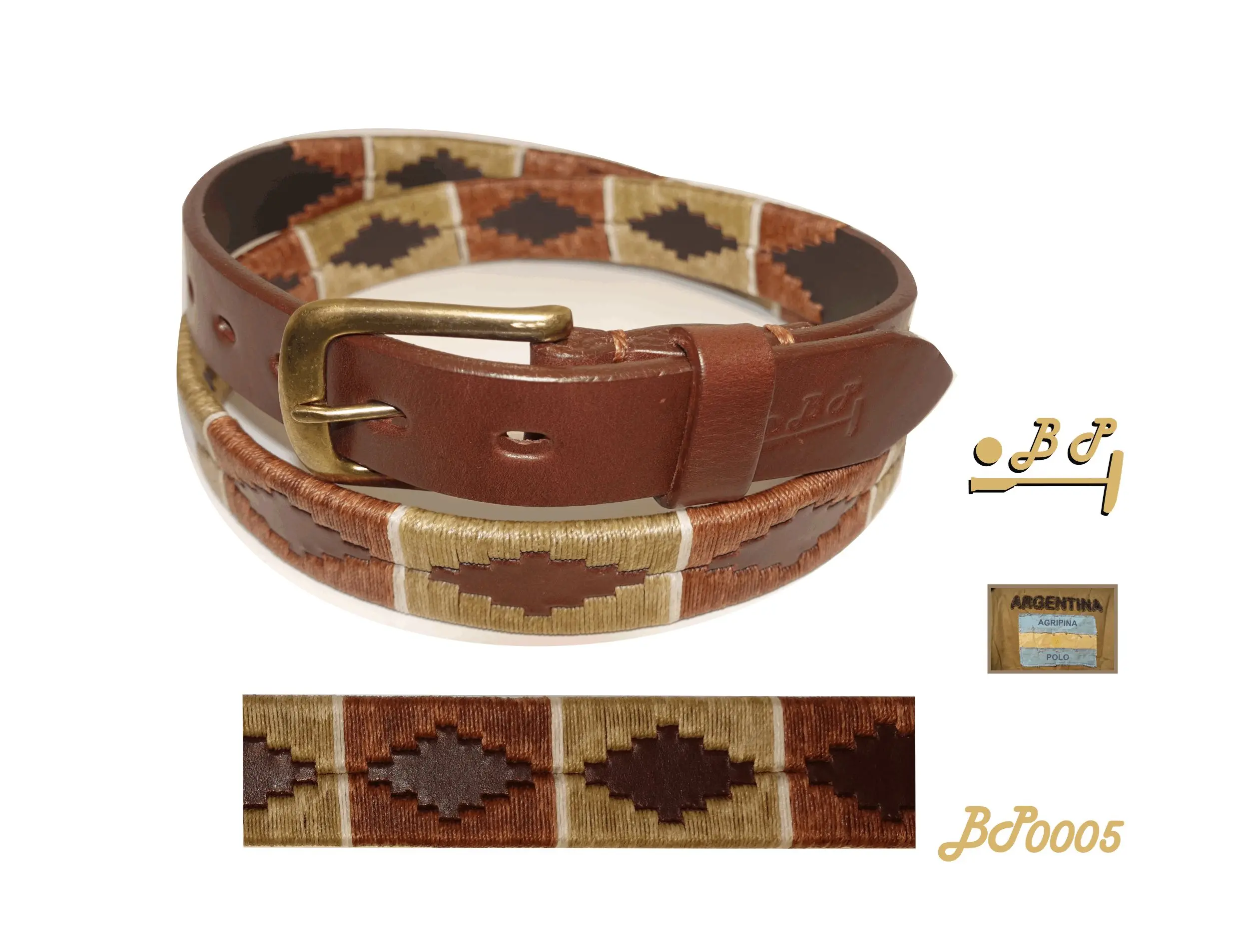 Belt Hand-woven genuine Argentine polo belt
