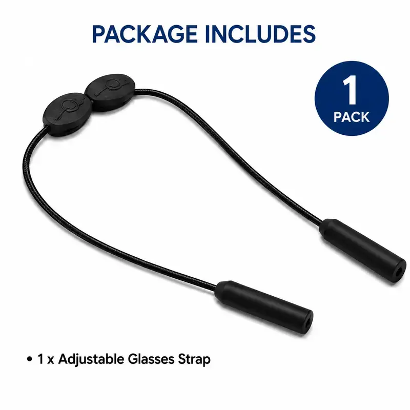Adjustable Eyeglass Strap, 1 Pack Glasses Straps, Comfortable Practical Glasses Fixers, Outdoor Sports Eyewear Retainers, Adjustable Lanyards