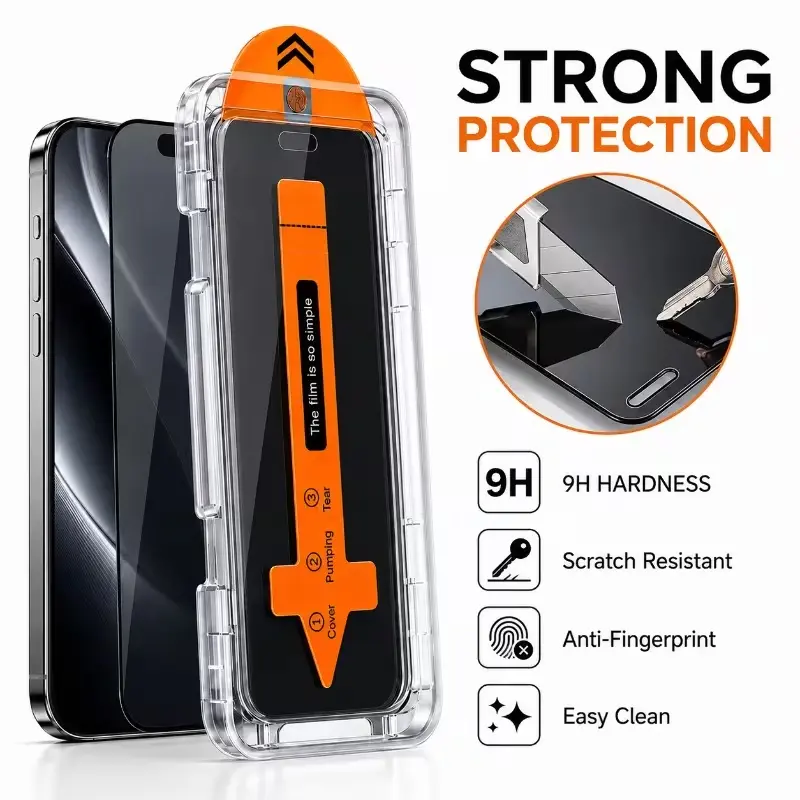 Privacy Screen Protector for iPhone 16/15/14 Pro Max Samsung S24 series, Dust-free Film, Anti-Spy, Fingerprint Resistant, Military-Grade Shatterproof Protection shockproof Protective Smartphone