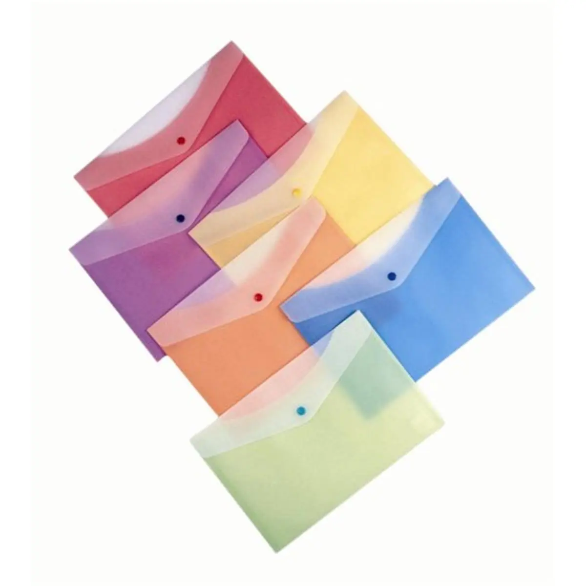 Filexec Poly Mailing Envelopes - Letter Size, 12-Pack Office Postal Supplies with Snap Button for Strawberry, Grape, Blueberry, Lime Fresh Produce Shipping & Storage