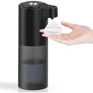 Foaming Soap Dispenser USB C Hand Soap Dispenser for Touchless Dish Soap Dispenser for IPX5 Waterproof, Black