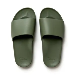 Arch Support Slides - Comfortable & Supportive Slippers for Women - Olive - Archies Footwear