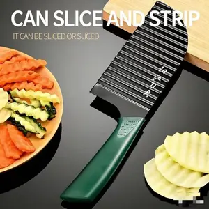 Wave Knife for Potatoes – Thickened Crinkle Cutter for Fancy Fries & Vegetable Slicing