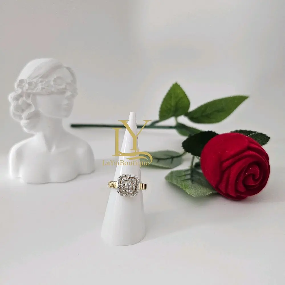 LaYaiBoutique #1864 14k gold plated ring, high quality (2 tones)