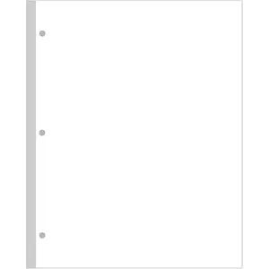 A4 Blank 3-Hole Loose-Leaf Filler Paper, 100 Sheets/200 Pages 100gsm White Paper, 8.5'' x 11''