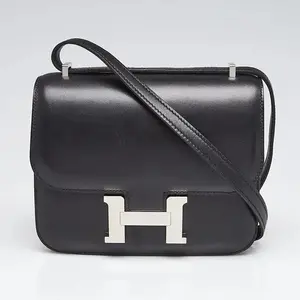 Pre-owned HERMÈS leather Shoulder Bags Hermes Constance 24 Black 2020 Y stamp shoulder bag xiaotang20260308107