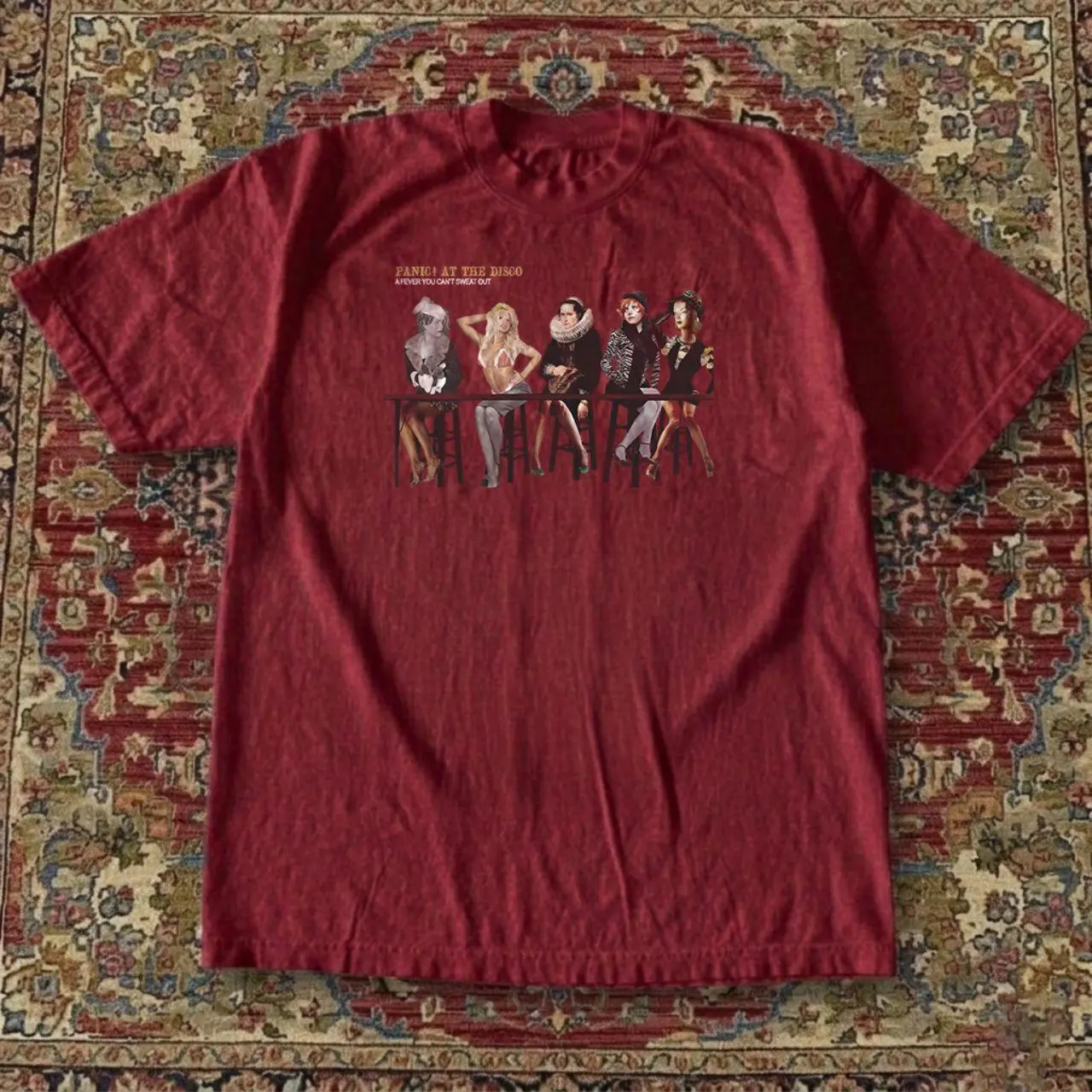 Panic At The Disco Album Graphic T-Shirt | Vintage Y2K Emo Rock Band Oversized Loose Fit Tee Gift