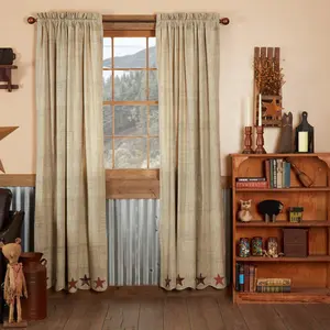 Rustic Star Panel Curtains