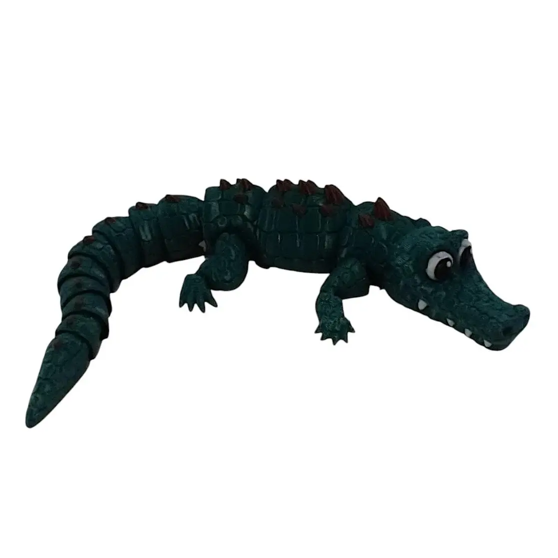 BS208Creations Cute Crocodile 3D-Printed Articulating Figurine - Croc Pattern Animal Figure, Collectible Decorative Ornament for Home Supplies, Home Decor, Animal Figures Figurines, Collectible Style Figurines