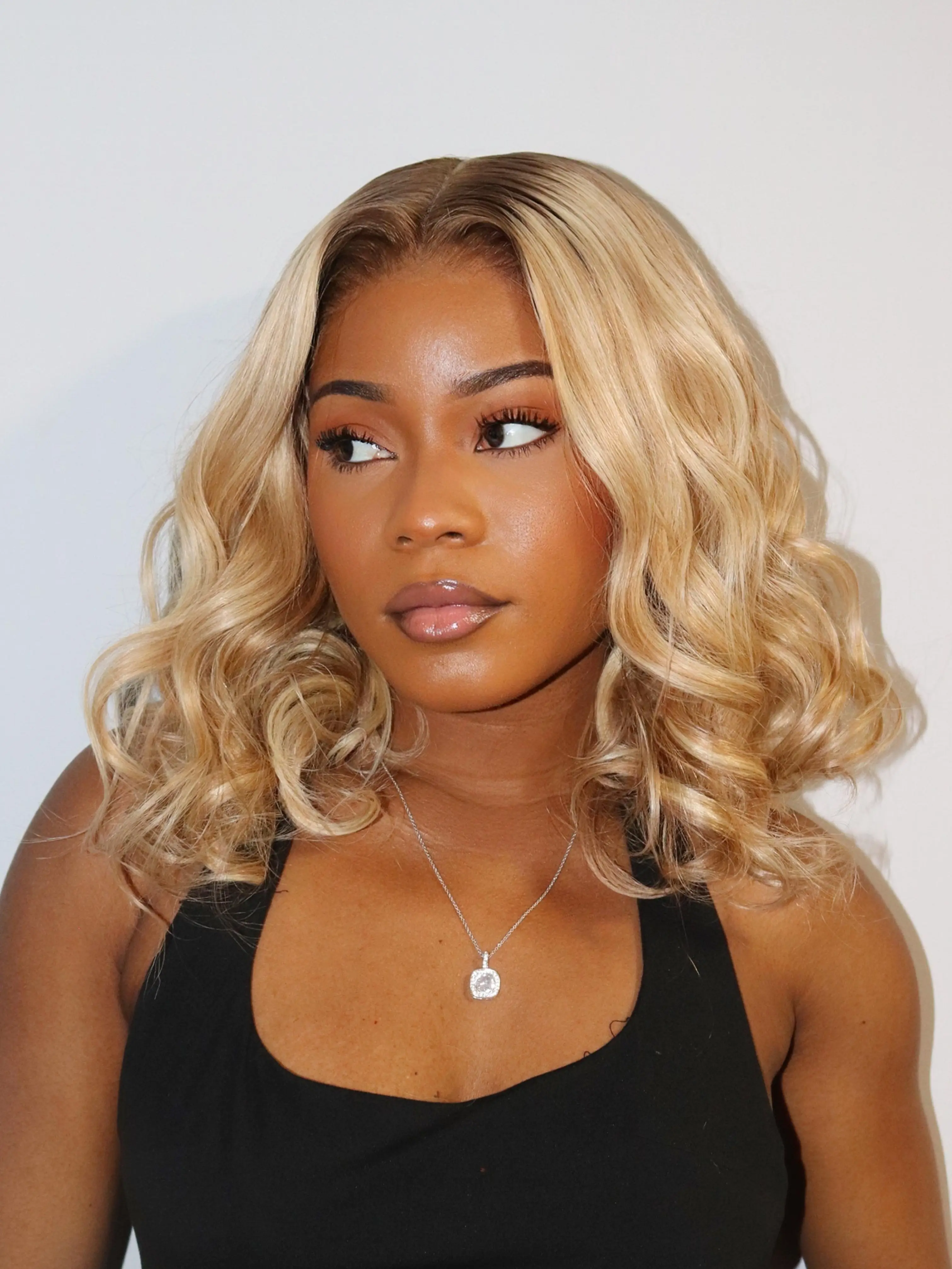 New Mixed Blonde Bob Wig with Dark Roots Arabella 6x5 Glueless 100% Human Hair Wig Pre-Plucked & Pre-Cut Natural Lace Closure Beginner Friendly