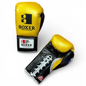 ISAMI PRO FIGHT BOXING GLOVES ENAMEL YELLOW 10oz