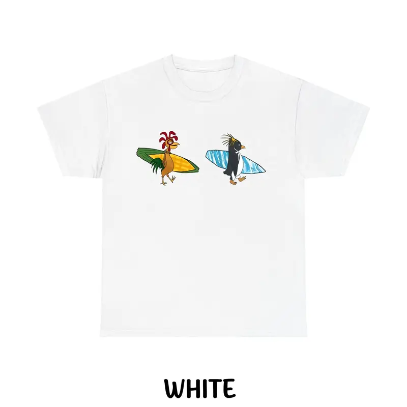 100% Cotton Cody Maverick & Chicken Joe Surfs Up Unisex T-Shirt, Graphic T-shirts, Funny Shirt, Trendy Shirt
