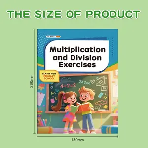 Kindergarten Math Workbook Multiplication and Division Practice Book for Preschoolers to 1st Grade Kids Learning 99 Tables Counting Exercises Early Education Supplies