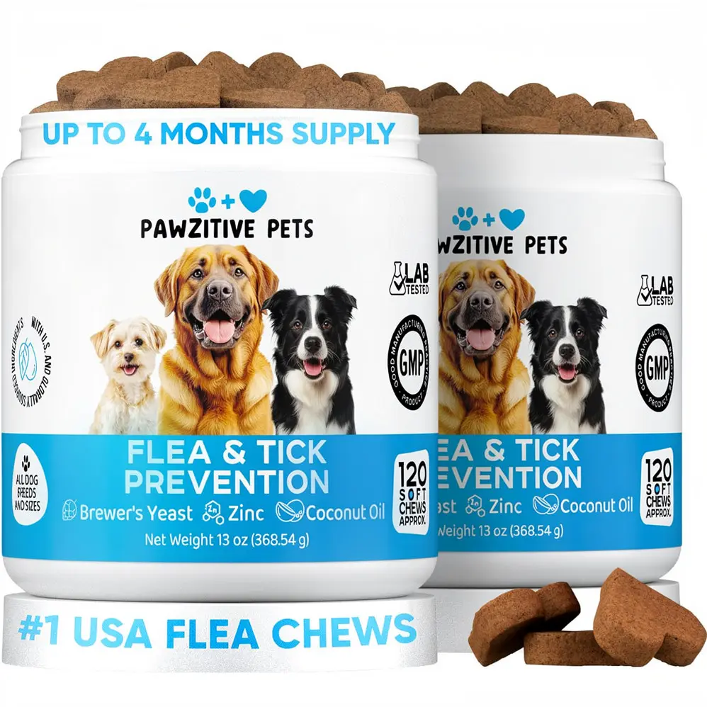 Flea & Tick Prevention for Dogs Bundle | 2 Pack Soft Chews for Daily Dog Wellness