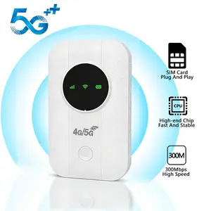 5G/4G Mobile WiFi Router, Sim Card Router, 300Mbps, Fast And Stable, Wireless Router, Connect 10 Devices, Long Lasting Battery, Mobile WiFi Hotspot, Portable WiFi Hotspot for Business/RV/Cruise/Plane