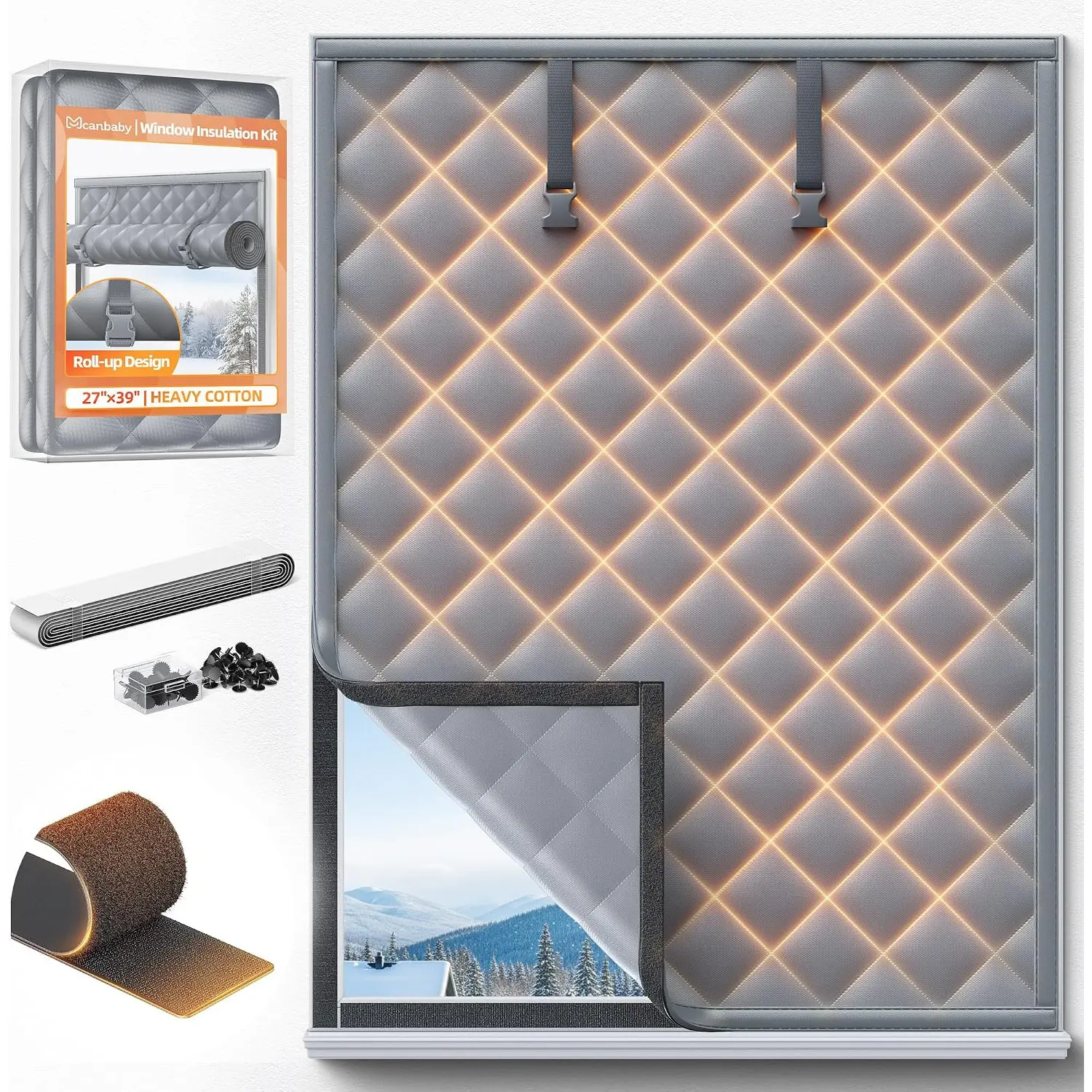 Window Insulation for Winter 27"*39" Thermal Insulated Window Cover