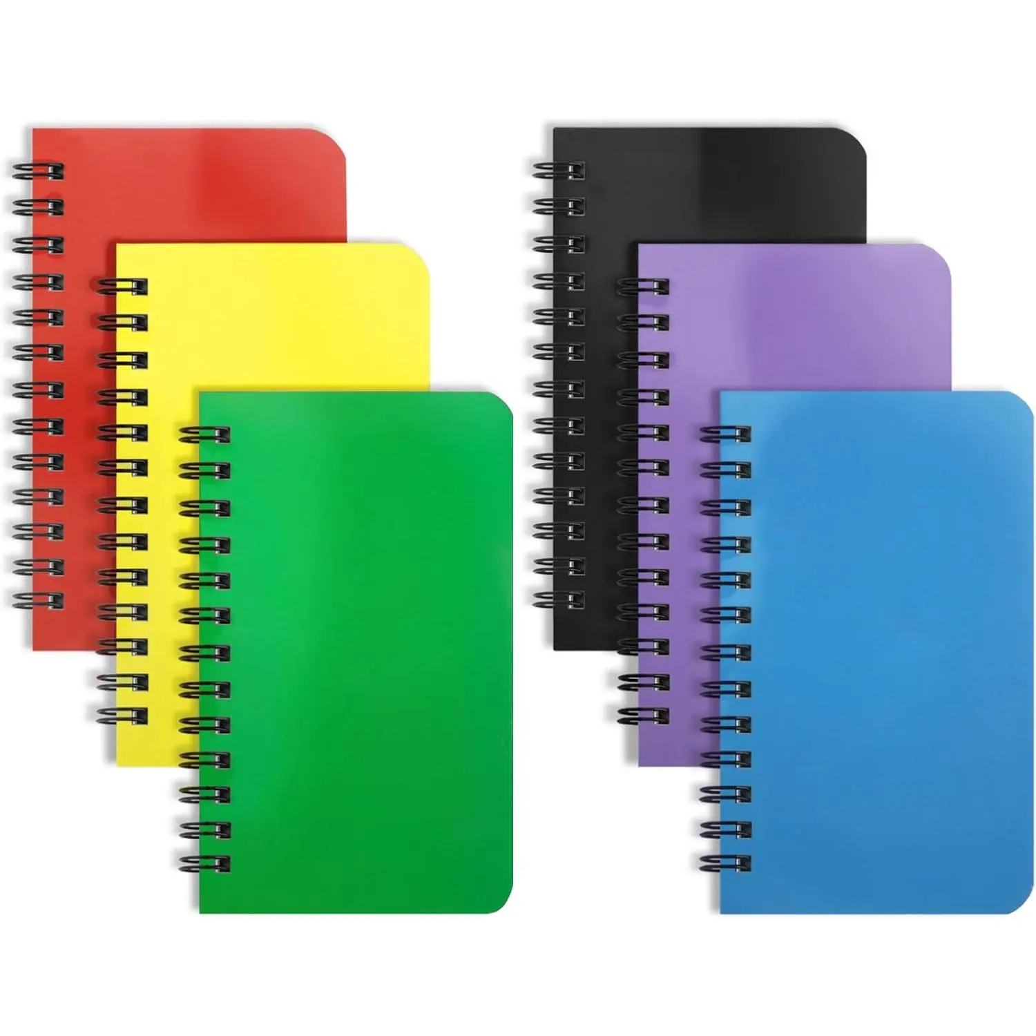 6 Pack Small Spiral Notebook Pocket Notebook 3x5 Spiral Notepads With Lined Pages, Small Top Spiral Notebook Little Mini Memo Steno Note Pads for Outdoor  Office College School