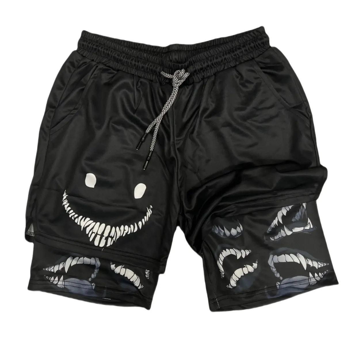 Anime Men's Simple Figure Graphic Digital Printing Performance Shorts Summer Double Layer Beach Pants Fitness Training Pant Sports