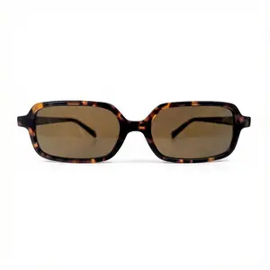 Retro Rectangle Sunglasses Tortoise Shell UV400 Fashion Shades for Stylish Protection