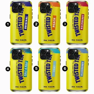 Twisted Tea Phone Case, Trendy Protective Cover  for iPhone X, 11, 12, 13, 14, 15 & more –  SS Galaxy S21 to S25 Ultra, Plus with Suction