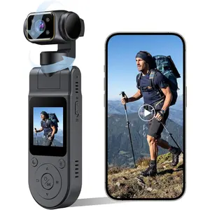 Cameras with Audio & Video Recording 1080P FHD 270? Rotating Lens Handheld Camera with Night Vision,  Camera that Connects to Phone for Travel Vlong