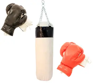 Last Punch Boxing Set 2 Pairs Gloves with Punching Bag Complete Training Kit for Boxing & MMA