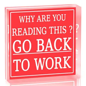 Acrylic Desktop Decorative Figurine, Fun Boss Gift Idea, Human Resources Office Decoration, Birthday Present for Men, Cubicle Decor