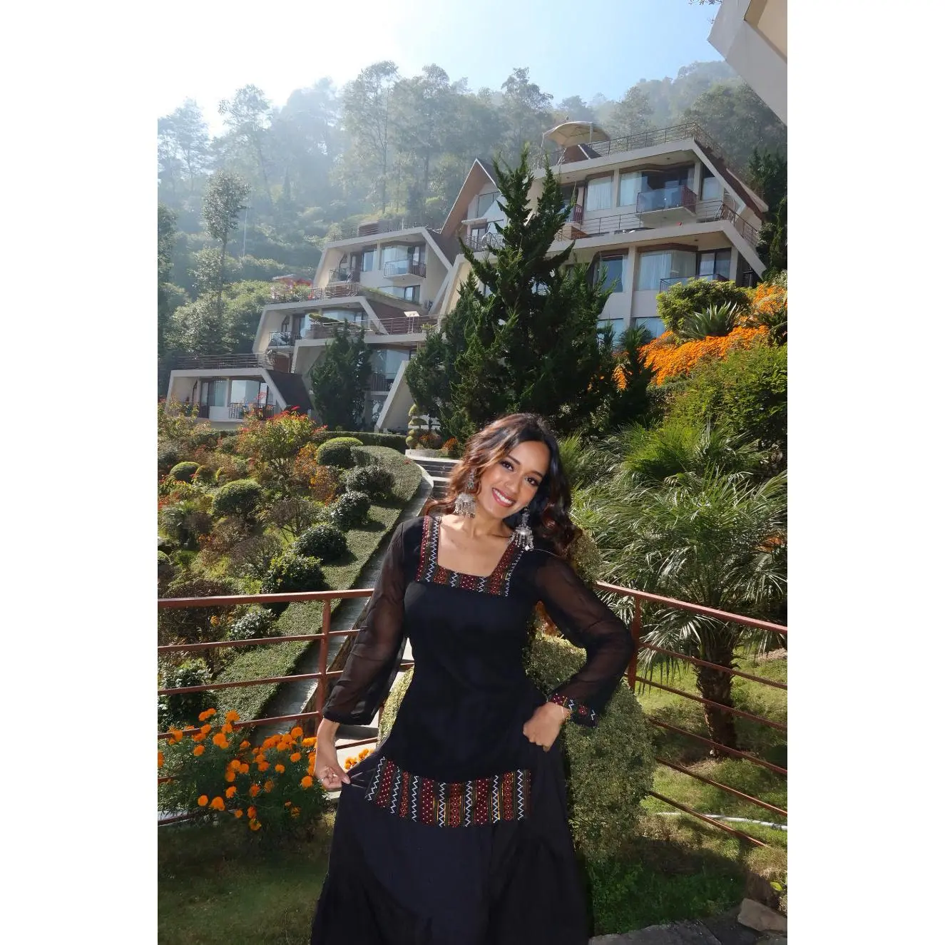 Black Newari Kurthi Top