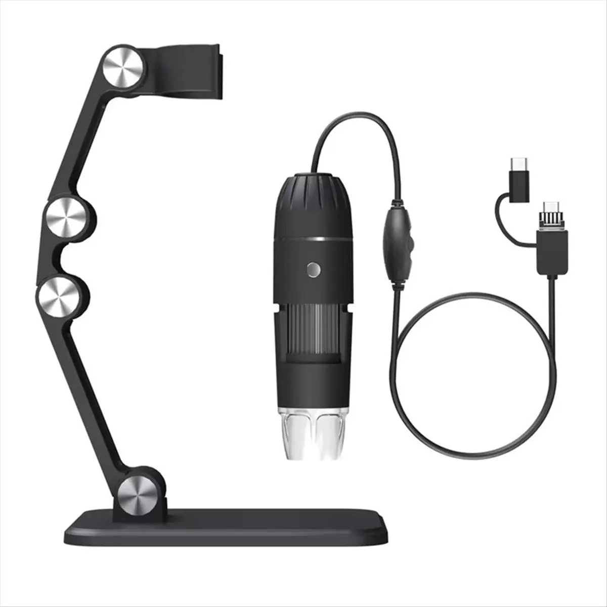 Digital Microscope Handheld USB HD Inspection Camera 50x-1600x with Stand 8 LED Portable Microscopes for PC Smartphone