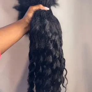 Boho Curly Loc Extensions | 100% Human Hair | Natural Black for Soft Loc Styles