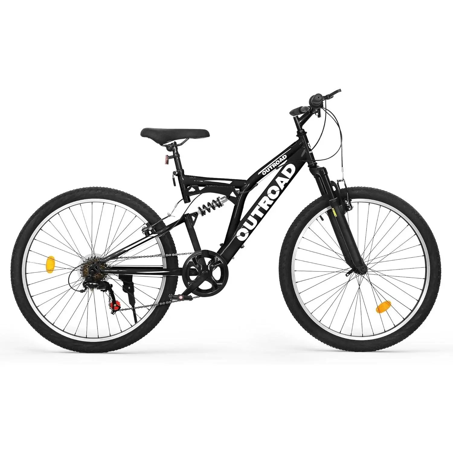 Outroad 26 Inch Mountain Bike, 7-Speed/High-Carbon Steel/Aviation