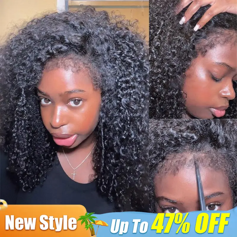 【New In】ISEE HAIR Curly Edges Wear Go 9x6 M-Cap Pre-Cut Lace Front Glueless Human Hair Wig Super Natural Hairline Big Volume Curly Human Hair Pre-Bleached Wig Vacation Hair #SummerWins #DealsForYouDays