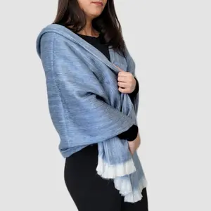 Alpaca Wool Shawl - Ultra-Soft Alpaca Wrap - Blue Shawl - shawls