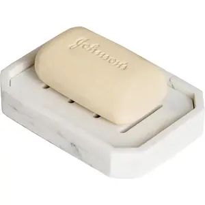 Resin Marble-Like Texture Soap Dish Drainable Soap Holder,Double Layer Draining Soap Dish.