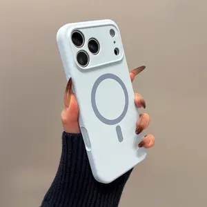 MagSafe Magnetic Liquid Silicone Case for iPhone 17/16/15/14/13/12 Pro Max, iPhone 16 Plus - Integrated Buttons, Full-Coverage Camera Lens Protection