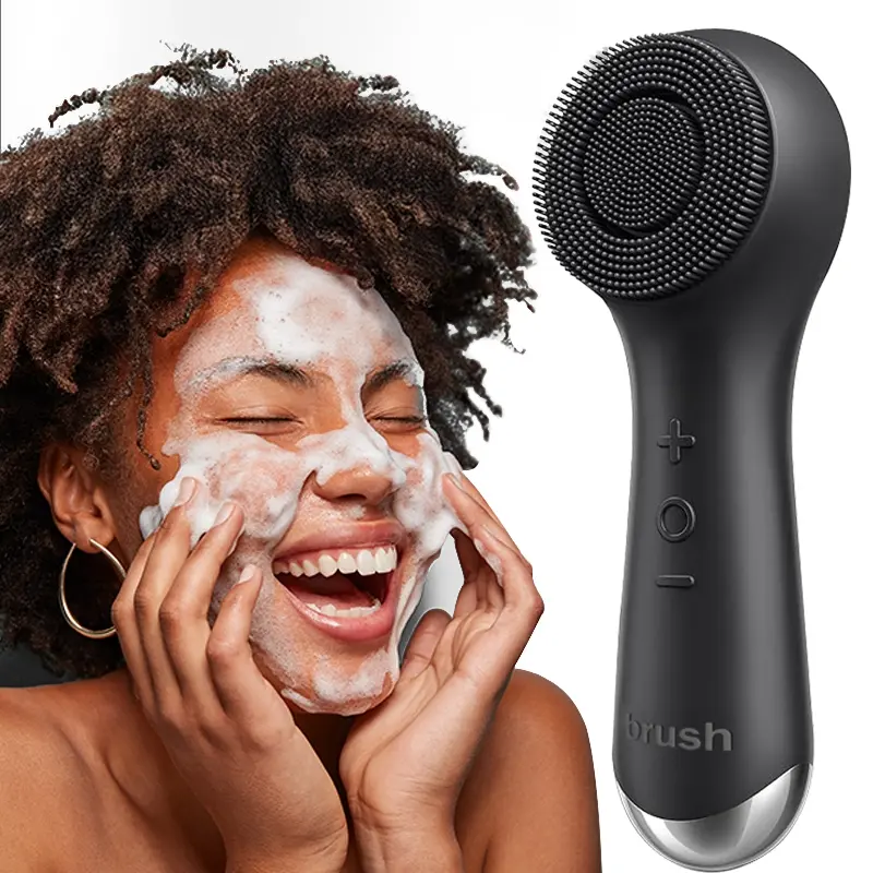 360° Rotating Face Cleaner, Silicone Facial Brush Dual Mode Vibration, USB Rechargeable Face Massager, Facial Cleansing Instrument, Facial Cleaning Tool, Gift