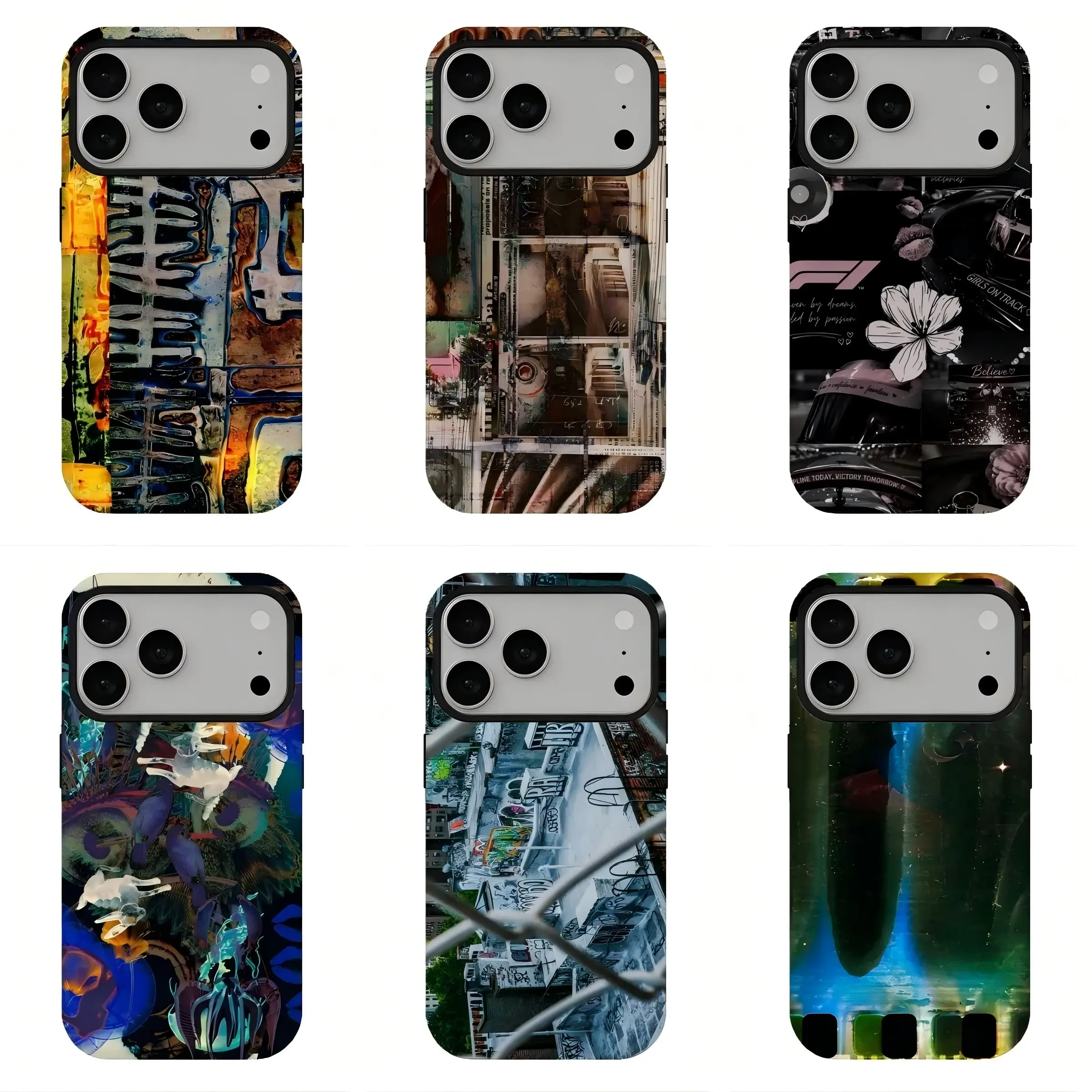 Vintage Grunge Street Collage Art Phone Case, Compatible for iPhone 17Promax 16 15 14 13 12 11 and for Samsung S26‑21, Y2K Retro Viral FYP Aesthetic Print, Shockproof Protective Cover, Trendy Indie Graphic Vibe, Perfect Holiday Gift, Unique Trendy Gift