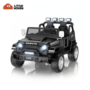 Little Haven 2 Seater 24V Ride On Toys, 4WD Kids Electric Car with 90W Motors, Up to 4.5Mph, Parent Remote Control, 3-Point Harness, EVA Tires & LED Lights, Off-Road Truck