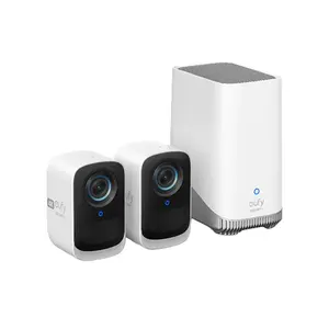 eufy Security eufyCam S300(eufyCam 3C) 2-Cam Kit, Security Camera Outdoor Wireless, 4K Camera, Expandable Local Storage up to 16TB, Face Recognition AI, Color Night Vision, Spotlight, No Monthly Fee｜Spingtok