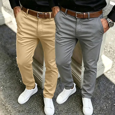 Men's fall and winter fashion cotton fabric soft and comfortable casual pants