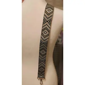 Geometric Pattern Replacement Purse Straps