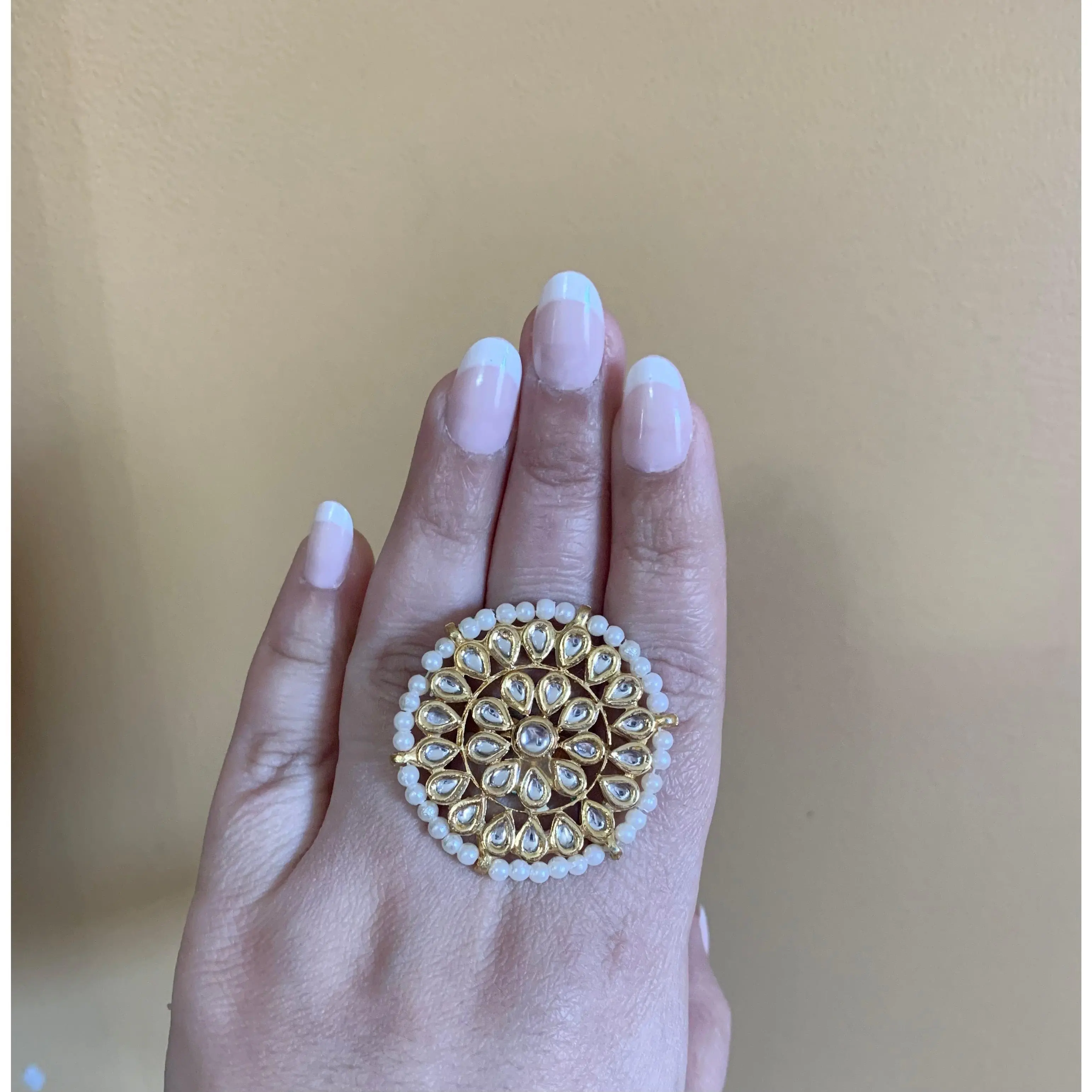 DJR14 Kundan statement ring ( READY TO SHIP)