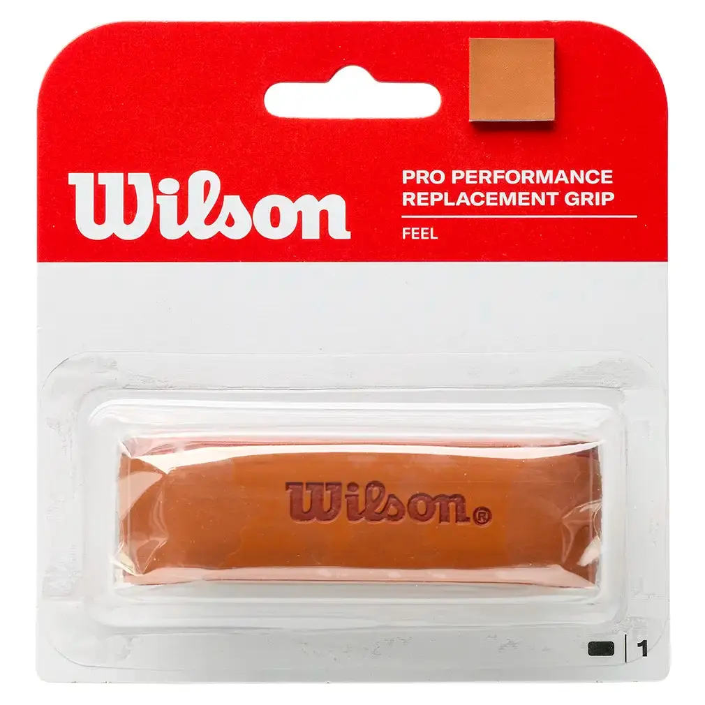 Pro Performance Tennis Racket Replacement Grip - Soft & Tacky Feel, Easy Wrap Technology for Professional Look, Butt Cap Fit, Longer Taper, Finishing Tape Included, Brown