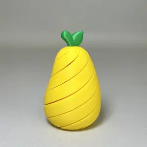 3D Printing Twisting Pear Pineapple Fidget Toy Rotating Fruit Stress Relief Toy Novelty Desk Decor Sensory Toy for Anxiety Relief Fun Office Gadget Whimsical for home Accent Unique Gift for Fruit Lovers Trendy Fidget Toy for Adults Quirky Desk Acces