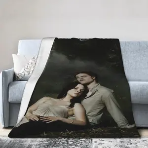 Twilight theme printed flannel blanket, soft and comfortable, suitable for living room, office, sofa, four seasons travel, multifunctional gift